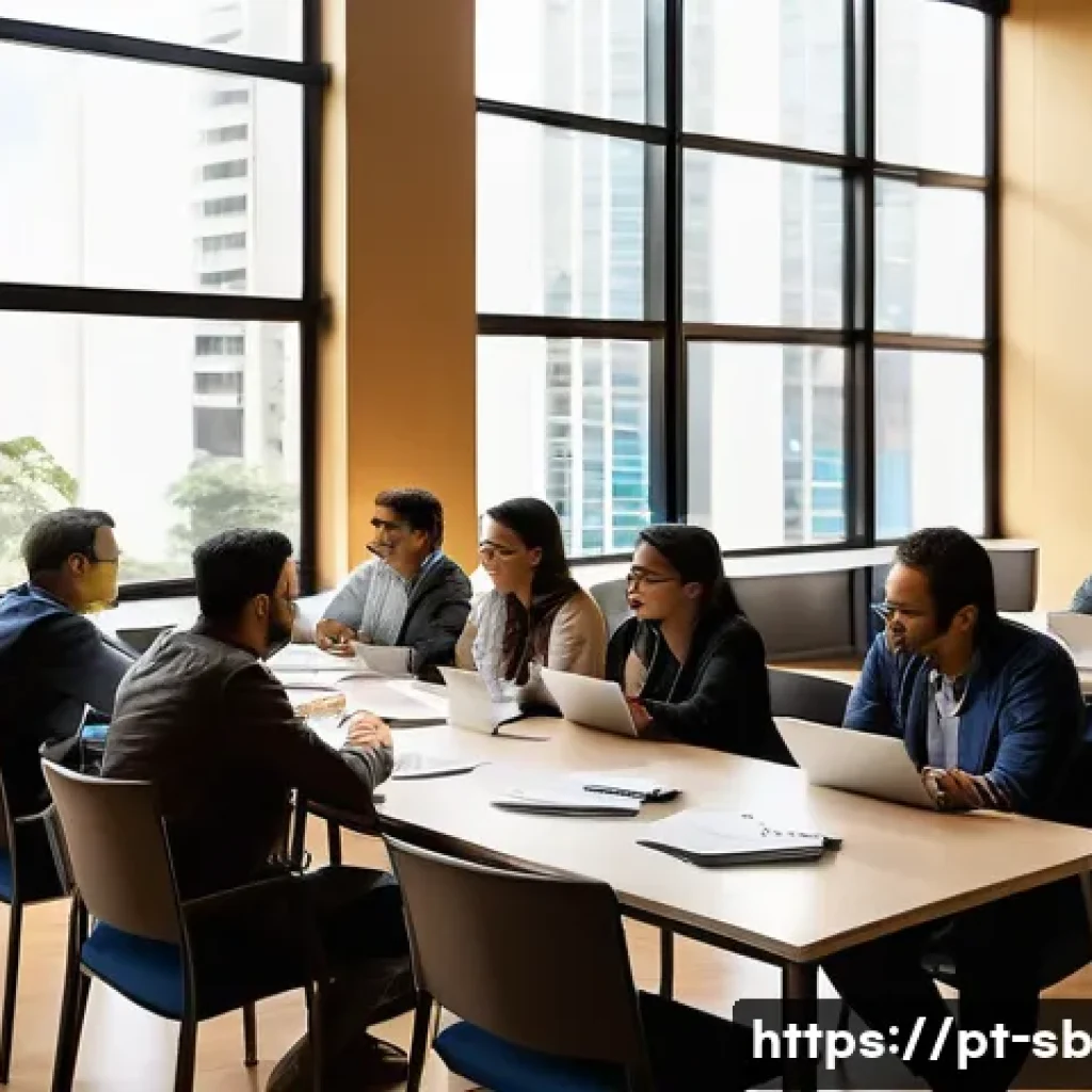 연구 성과의 평가 기준 - A modern academic conference scene in São Paulo, Brazil, featuring diverse Brazilian researchers dis...